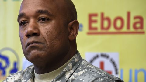 ebola darryl commander troops assistance conference discharged deputy outbreak