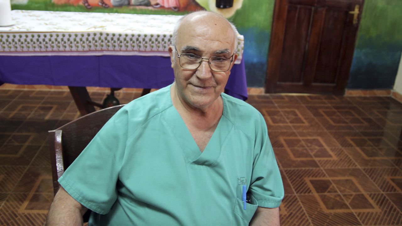 Spanish priest Manuel Garcia Viejo was diagnosed with Ebola while working in Sierra Leone. He was flown back to Spain for treatment before he died. A nurse's assistant who treated him in Spain is believed to have contracted the virus as well. 