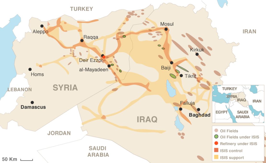 Oil and land: What ISIS controls