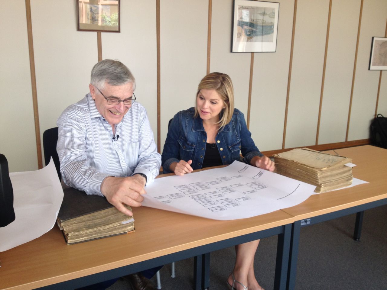 Bolduan recently traveled to Liege, Belgium, where local historian Alain van Wayenberge showed her a family tree dating back centuries.