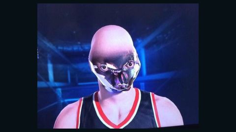 A face-scan feature on "NBA 2K15," released Tuesday, has led to horrifying images when players botched the scans.