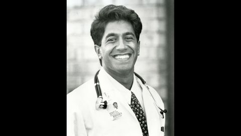 Gupta is seen at the University of Michigan in Ann Arbor, Michigan. "The days of big hair and bigger smiles," Gupta said. "I was a 23-year-old surgical resident, and I could not have dared imagine how the next 20 years would play out. At least I am still smiling."