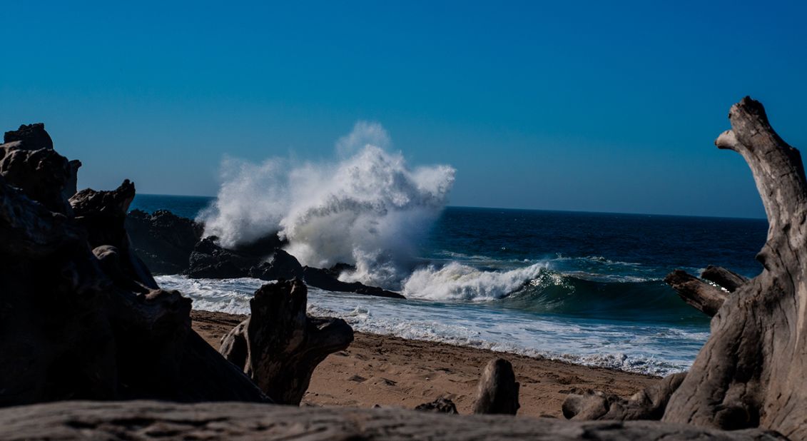 Waves crash ashore at <a href="http://ireport.cnn.com/docs/DOC-842085">Point Mugu State Park</a>, located in the Santa Monica Mountains. This <a href="http://www.parks.ca.gov/?page_id=630" target="_blank" target="_blank">California park</a> features typical beach activities like swimming but also offers body surfing and surf fishing.
