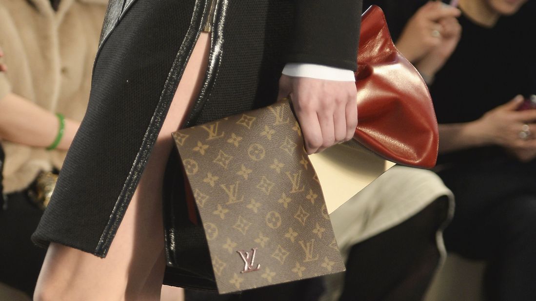 Suitcase of the Louis Vuitton brand with its stable bands