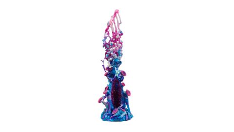 The sculpture Crystal Marsupial is over two meters tall and features an exposed core of lustrous resin gems.