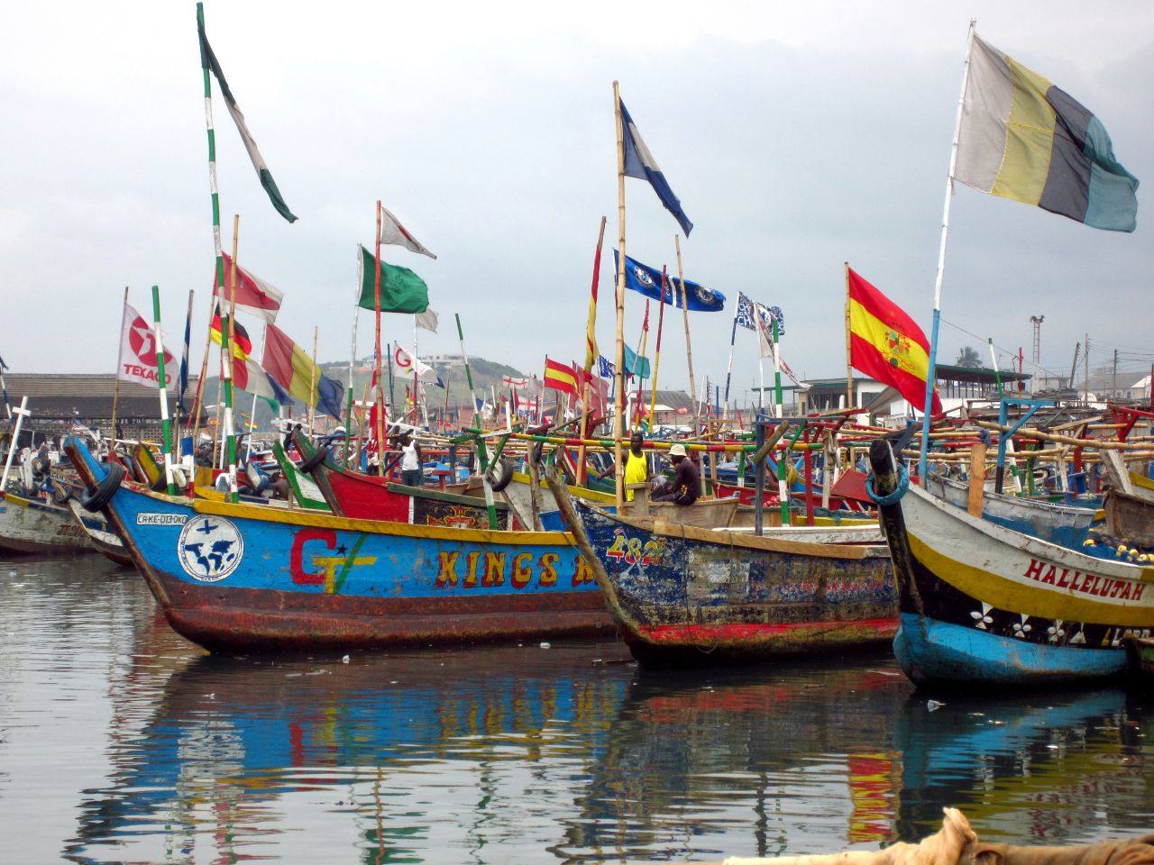 Fishing is the livelihood for many people in Cape Coast. Each morning, hundreds of residents meet at the fishing port to begin a long day at sea.