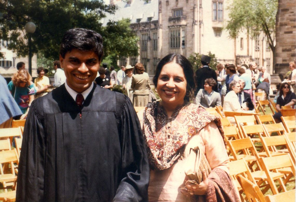 Zakaria and his mother at his graduation from Yale University.