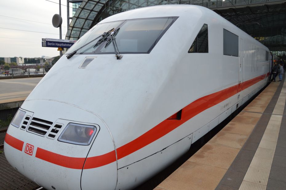 Berlin's <a href="http://www.bahn.com/i/view/USA/en/trains/overview/ice.shtml" target="_blank" target="_blank">Intercity-Express</a> is one of the fastest ways to travel across <a href="http://ireport.cnn.com/docs/DOC-1174621">Germany's railroad network</a>. The train reaches speeds of 200 mph. 