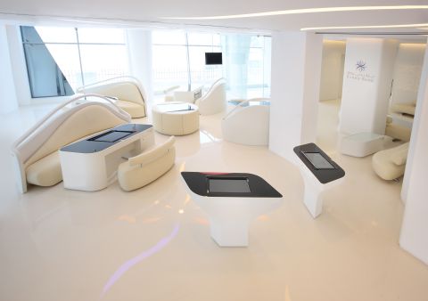 Visitors to the Barwa concept branch would be welcomed by a "butler," who registers their attendance and queries. Customers are left to explore the interactive displays and various electronic devices in the meanwhile. 