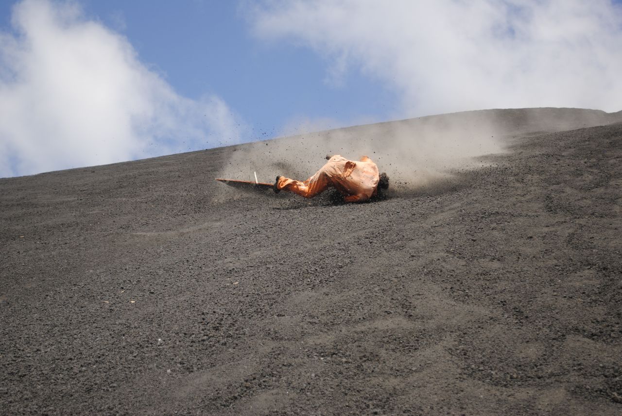 With mostly your feet for brakes, it's pretty easy to eat dirt and rocks on the way down.