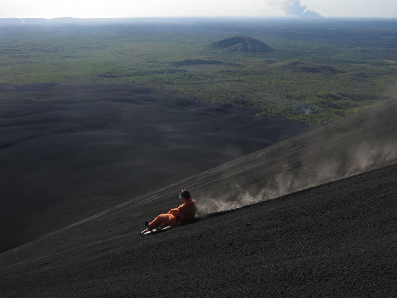 "To our knowledge, volcano boarding is only possible on Cerro Negro," says Timothy Brauning of Bigfoot tour company. "In parts of South America, and other parts of the world, there is something called 'sand boarding,' but this is nothing like volcano boarding."