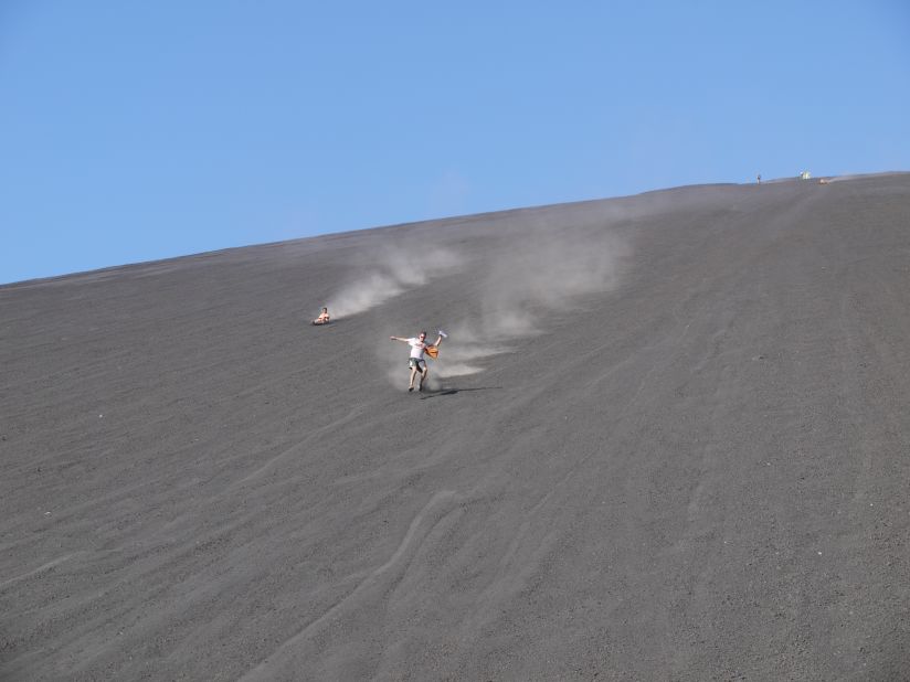 Volcano boarding was invented in 2004 when a genius named Daryn Webb decided to ride down the mountain on a small refrigerator removed from a hotel minibar.