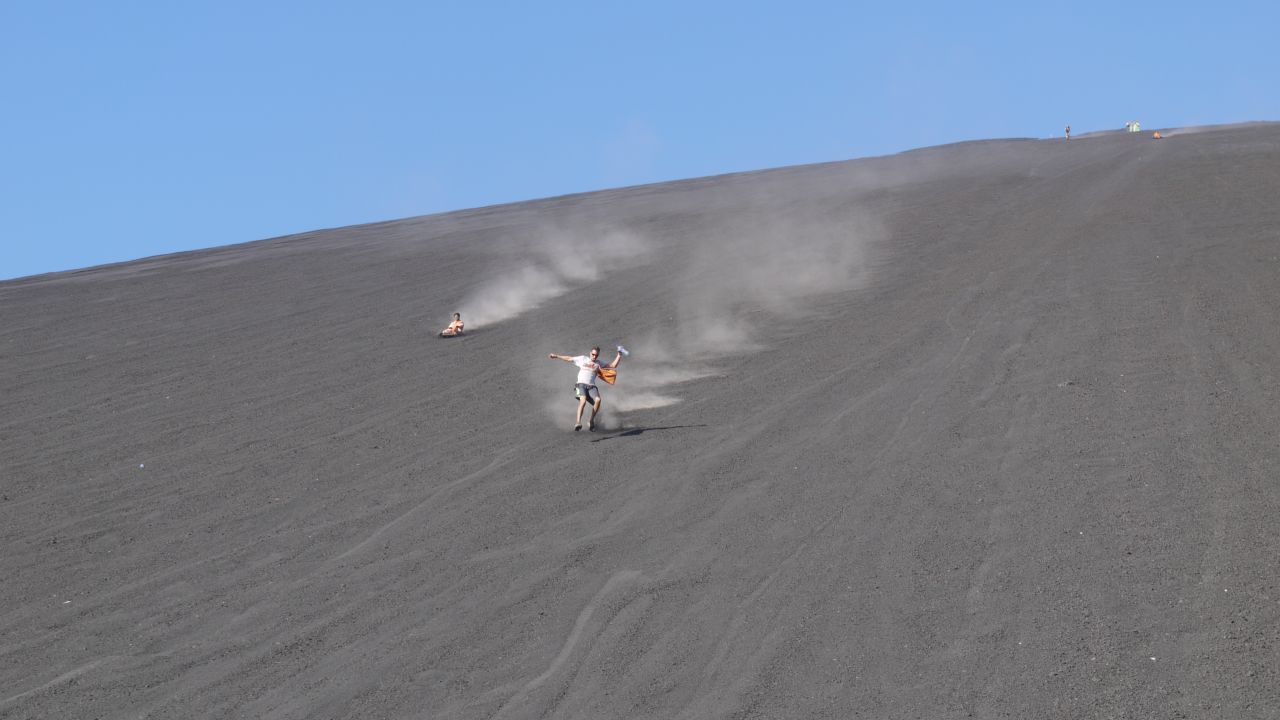 Several local companies offer volcano boarding excursions, which cost about $30. 