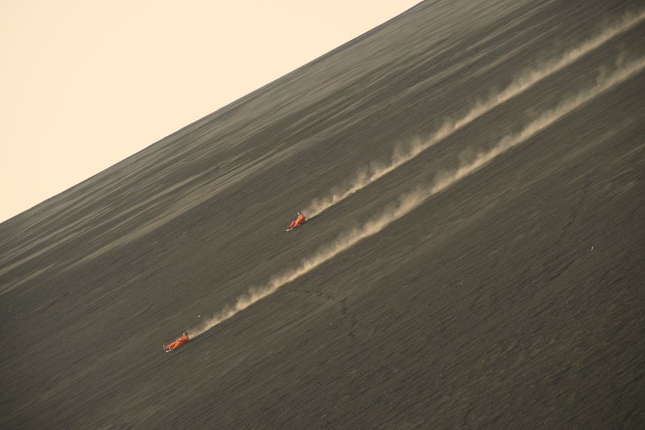 Careening down an active volcano at 95 kph on a narrow board? It happens only at Cerro Negro in Nicaragua.