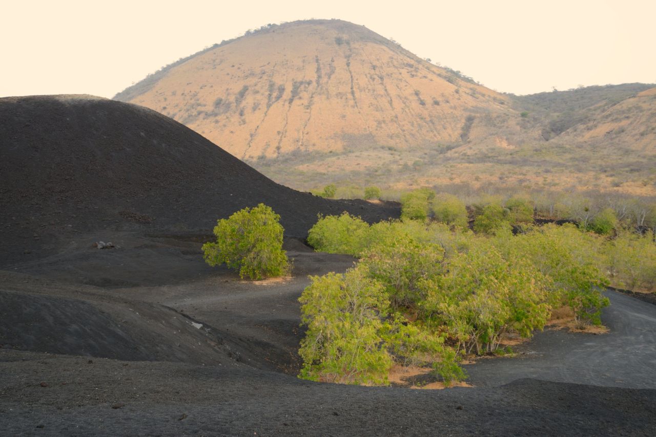 The landscape around Cerro Negro exhibits an austere beauty.