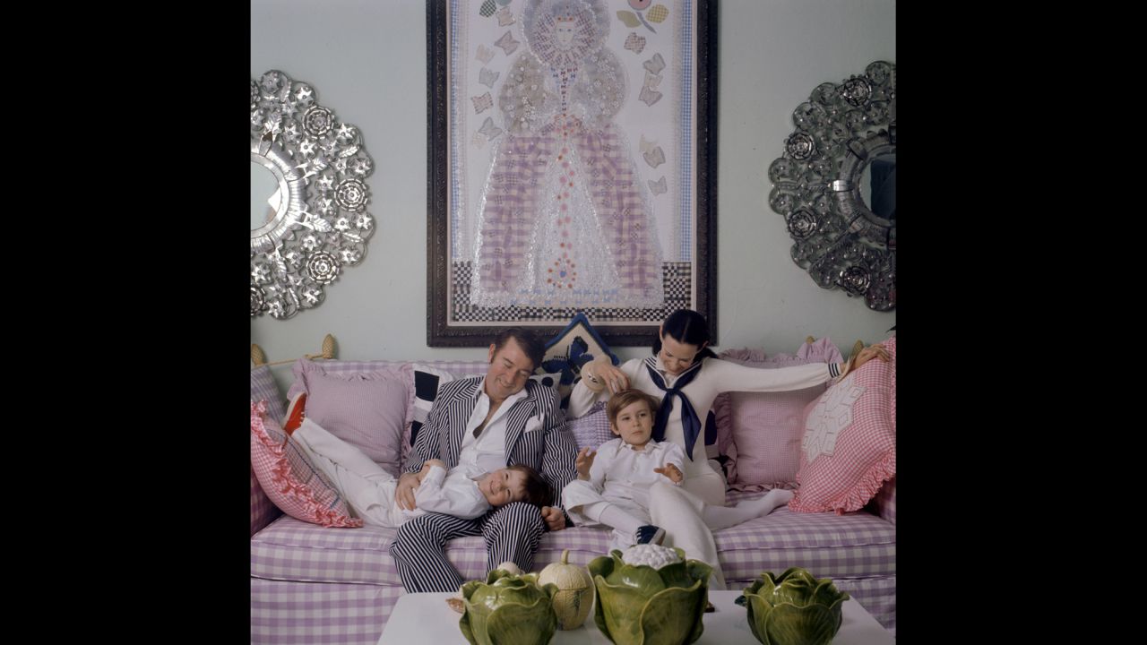 A family portrait of Cooper and his family at their home in Southampton, New York, in March 1972. Cooper is sitting on his father's lap while his brother, Carter, sits on his mother's lap.