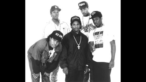N.W.A.  were pioneers of West Coast gangsta rap. Its members included Dr. Dre and Ice Cube, and the group's albums -- notably 1988's "Straight Outta Compton" -- are considered classics.