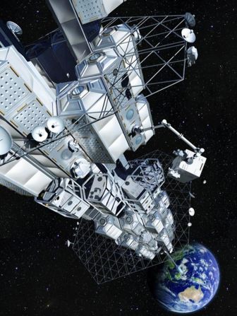 A space station tethered to the earth at the equator would need a cable some 96,000km long. While researchers have only produced short lengths of tough and lightweight 'nanothreads,' scientists say advances that would make a space elevator possible are only decades away.