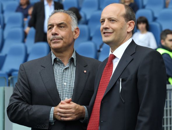  AS Roma's American president James Pallotta (L) is Serie A's other foreign owner.