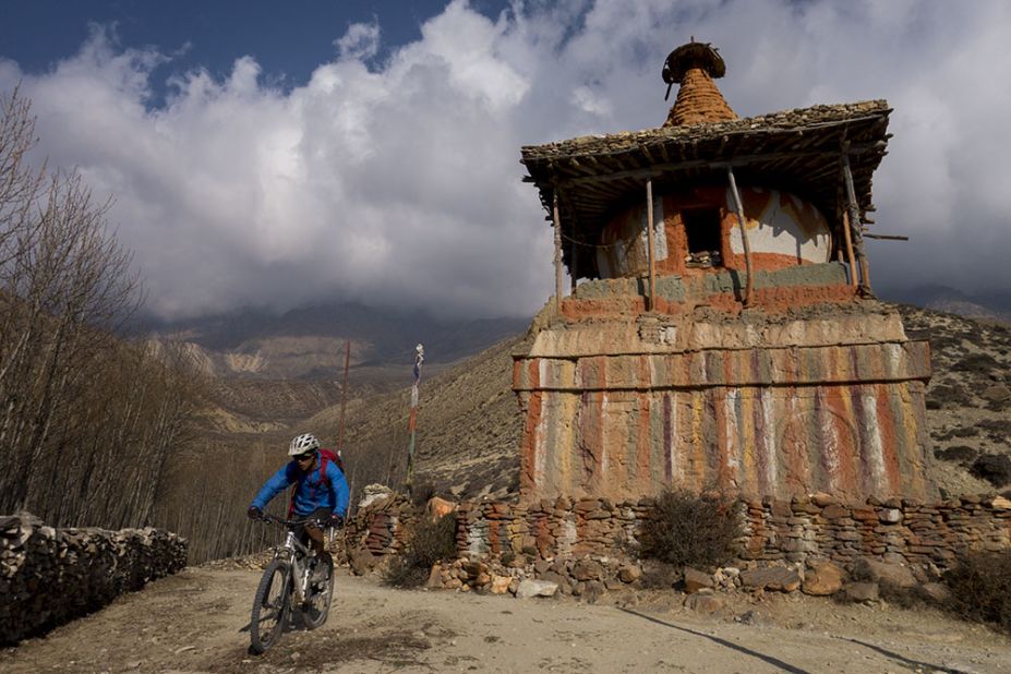 A mountain bike and backpack are all that are needed to explore trails in Mustang's majestic valleys, which are dotted with villages and monasteries. 