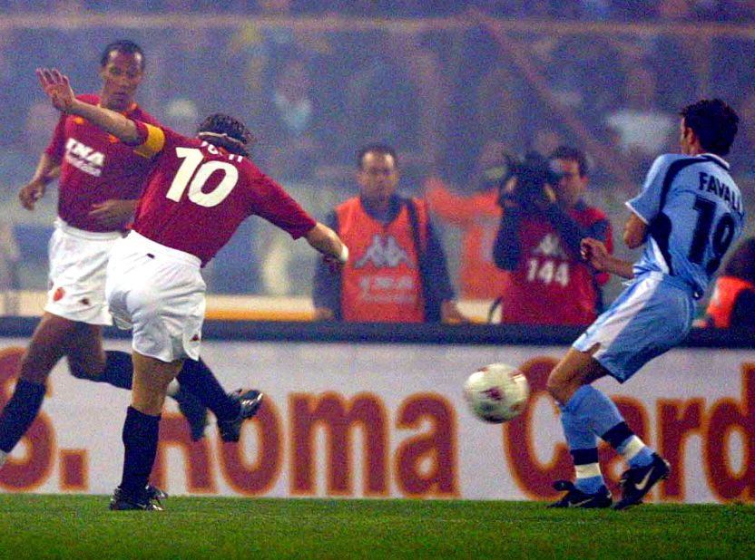 Totti made his debut for Roma at the age of 16 and is still a key member of Rudi Garcia's team.
