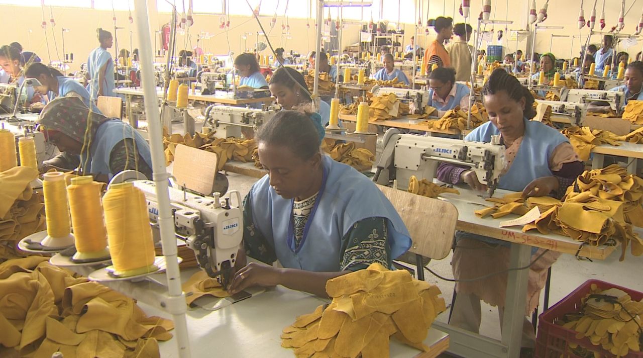 The company has opened a manufacturing plant in the country, making some of its products from sheep skin, which is unique to Ethiopia.