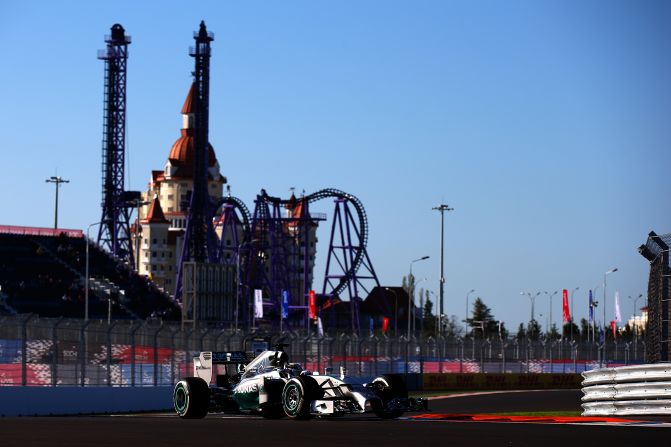 Hamilton, the 2008 world champion, leads the standings by 10 points from Rosberg with four races remaining this season.