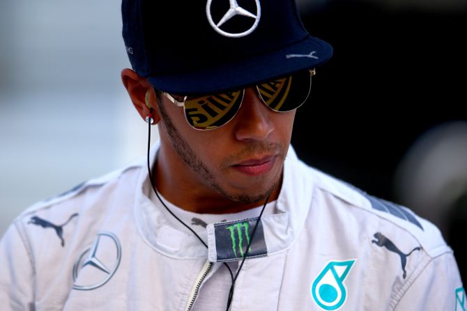Rosberg was fastest in Friday's opening practice session but the German's teammate and title rival Lewis Hamilton (pictured) was quickest in the second outing. 