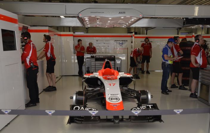 The Marussia team has decided to race just one car at the inaugural Russian Grand Prix after Jules Bianchi suffered serious brain injuries in a crash at Suzuka last weekend. The Frenchman's vehicle is shown here in Sochi.