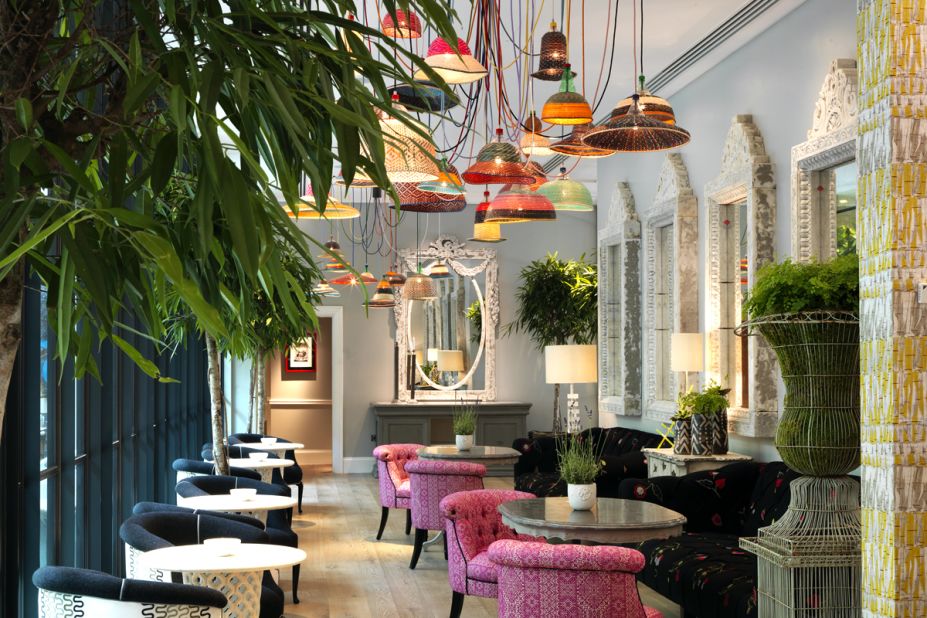 The Ham Yard hotel in Soho is known for quirky designs and eccentric English style. Room 302 has views over the bohemian party district.
