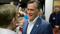 CEDAR RAPIDS, IOWA - OCTOBER 13:  Former Massachusetts Gov. and GOP presidential candidate Mitt Romney makes his way through supporters of Iowa Republican State Senator and U.S. Senate candidate Joni Ernst on October 11, 2014 in Cedar Rapids, Iowa. Ernst and Romney met with around 300 supporters at the event, one of many in the final weeks of Ernst's campaign for a U.S. Senate seat. U.S. Representative Bruce Braley (D-IA) and Ernst are virtually tied in polling to replace the seat occupied by retiring U.S. Senator Tom Harkin (D-IA).  (Photo by David Greedy/Getty Images)