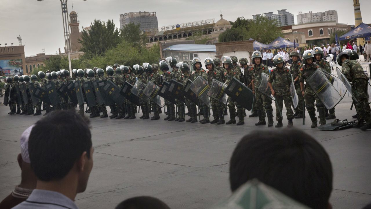 China has increased security in many parts of its restive Xinjiang province in recent years.