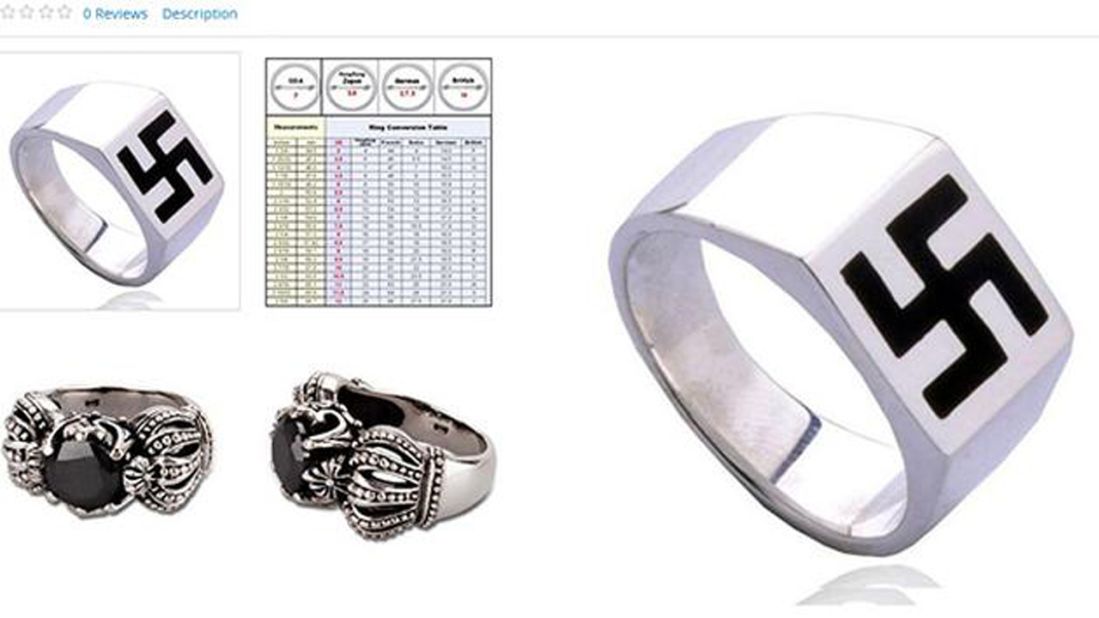 Online shoppers were shocked to find a ring featuring a swastika design listed for sale on Sears' website in October. After consumers unleashed criticism via Twitter, and media outlets like Haaretz and Kveller publicized the gaffe, Sears pulled down the ad and expressed regret about its placement on the site. "This item is a 3rd party Sears Marketplace product that does not abide with our guidelines and has been removed," the company <a href="https://twitter.com/Sears/status/521728664606883843" target="_blank" target="_blank">responded via Twitter</a>.