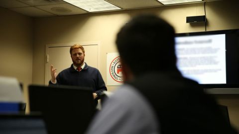 Rob Lockwood teaches a course at the RNC's "Comms College."