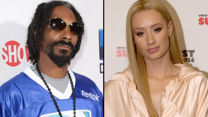 Snoop Dogg and Iggy Azalea also battled in a very public way. After <a href="index.php?page=&url=http%3A%2F%2Fwww.cnn.com%2F2014%2F10%2F15%2Fshowbiz%2Fsnoop-iggy-feud%2Findex.html" target="_blank">Snoop made fun of Iggy's appearance on social media</a>, the "Fancy" rapper responded with confusion, saying that she didn't understand why Snoop would be "supportive to my face but another way on your Instagram." 