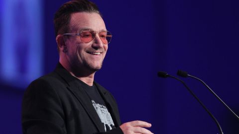 Bono told host Graham Norton he wears glasses for his glaucoma.