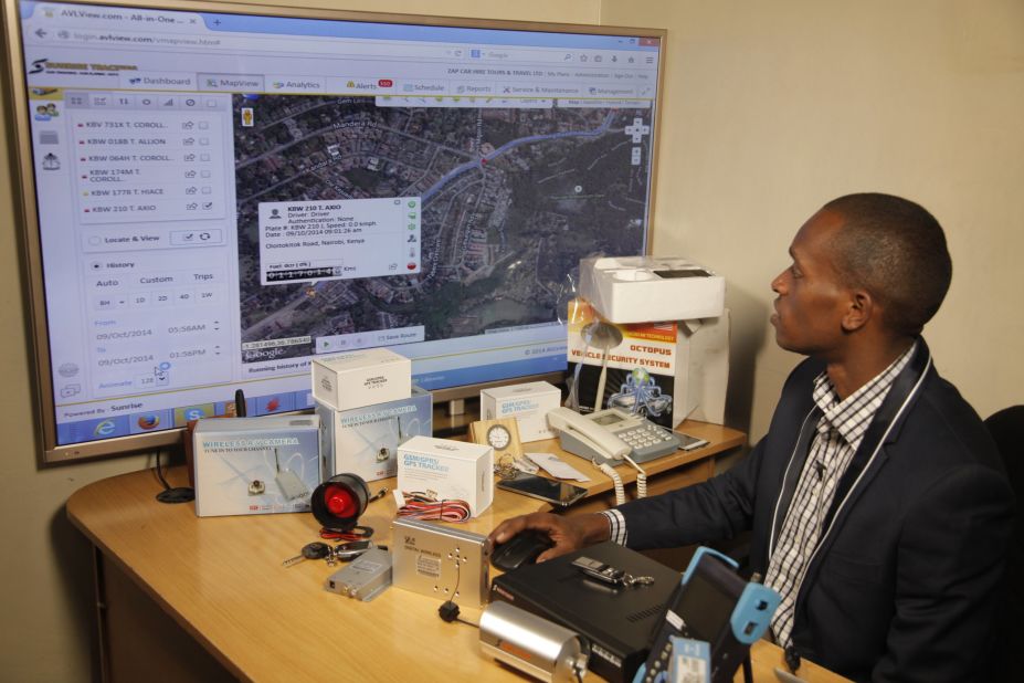 Kelvin Macharia Kuria is the founder of Sunrise Tracking, a car security company based in Kenya. 