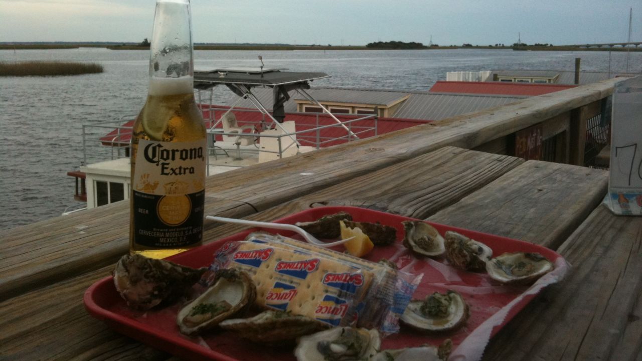 Apalachicola is beloved for its oysters. Up the Creek Raw Bar offers a fantastic view to go along with oysters on the half shell.