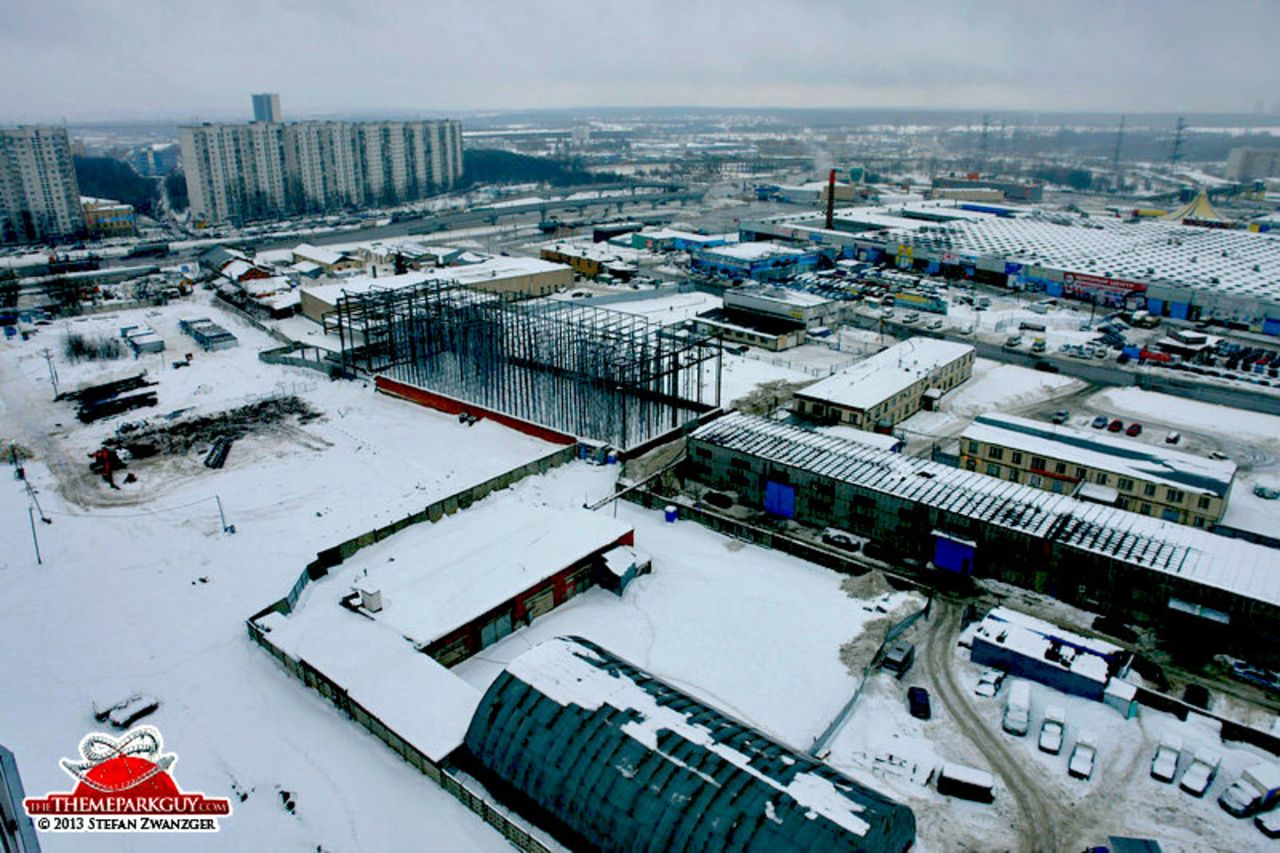 Still a bare building site, Universal Moscow, this city's first major theme park, will be indoors to fend off the Russian winter.
