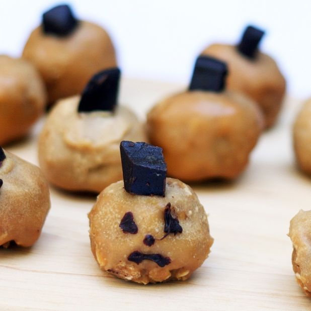 Satisfy your chocolate and peanut butter cravings with these tiny pumpkins.