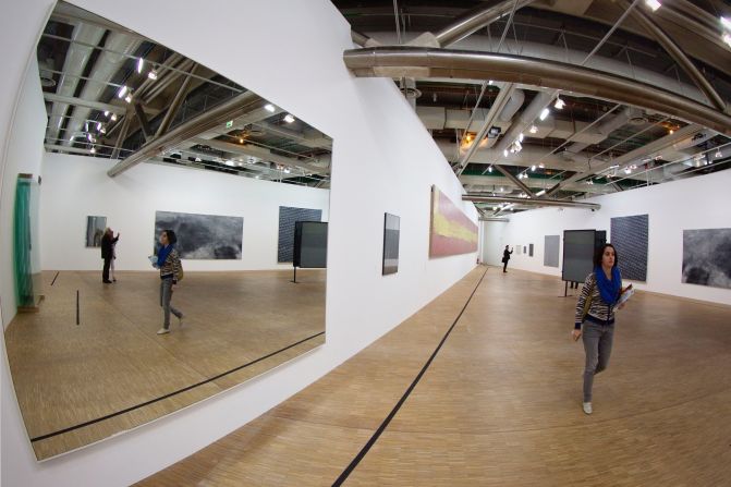 He is also known for experimenting with other media, as was the case with "Mirror, 1981," seen here at the Centre Pompidou in Paris.