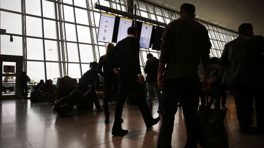 airport travelers no faces