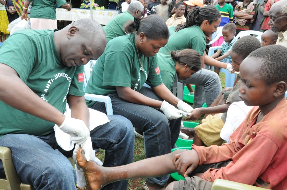 Kamau formed the Ahadi Kenya Trust, which provides medical treatment for 2.6 million Kenyans affected with jiggers.