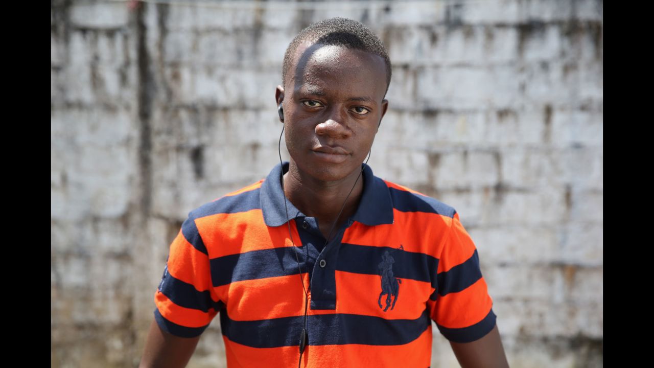 Eric Forkpa, a 23-year-old college student majoring in civil engineering, said he thinks he caught Ebola while caring for his sick uncle, who died of the disease. He spent 18 days at the MSF center recovering from the virus.