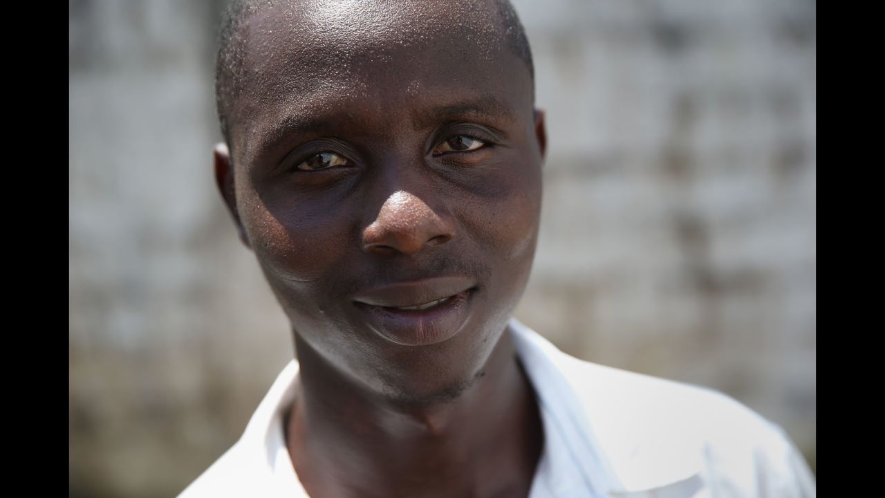 John Massani, 27, said that Ebola killed six members of his extended family and he thinks he contracted the disease while caring for a sick relative.