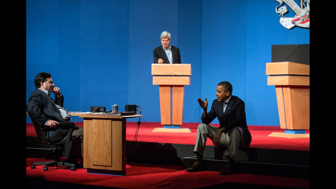 Ronald Klain preps Obama for a foreign policy debate in Nevada in 2012.