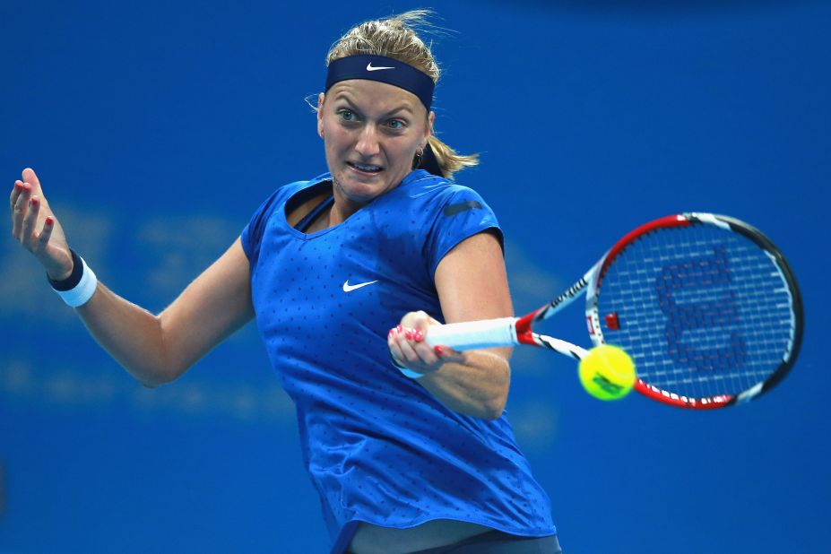 #3: Petra Kvitova: The Czech Republic star is hoping to win the WTA Finals title like she did in 2011. In July, Kvitova beat Genie Bouchard in straight sets in a mere 55 minutes to claim her second Wimbledon title, three years after her first.  
