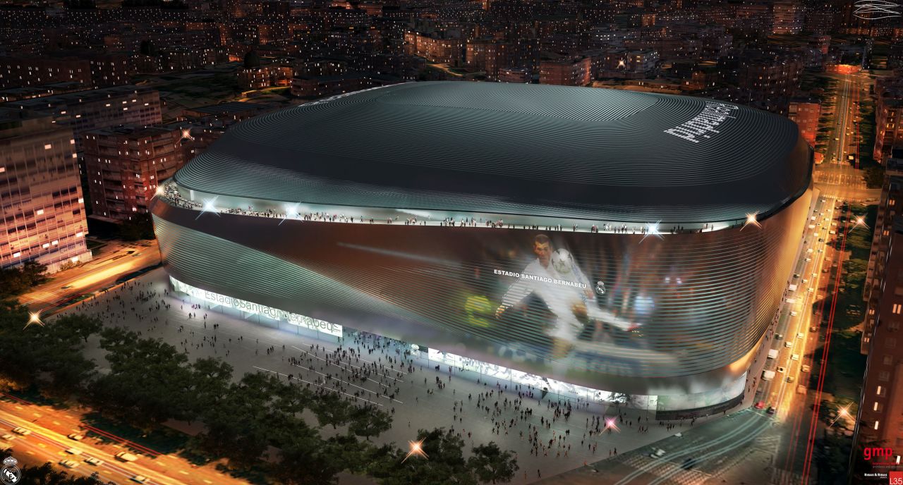 State-of-the-art technology will allow the stadium's exterior to replay the greatest moments in the illustrious history of the 13-time European champions.