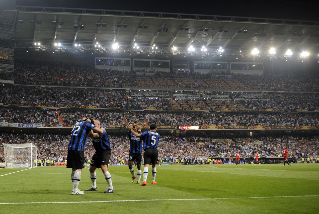 The Bernabeu has hosted four European Cup/Champions League finals. The most recent occasion was in 2010, when Diego Milito's brace helped Italians Inter defeat Bayern Munich 2-0.