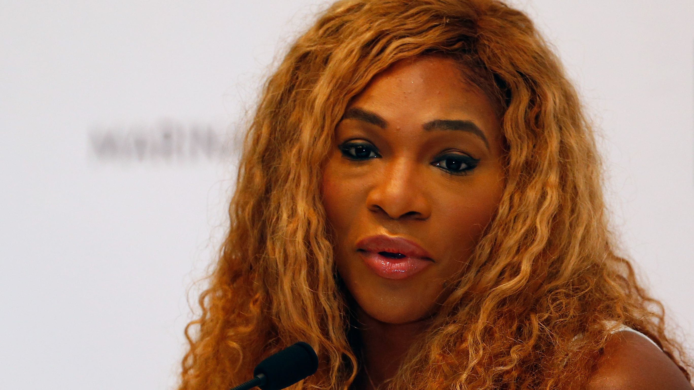 Serena Williams voiced her displeasure with Shamil Tarpischev's remarks in a media conference in Singapore.